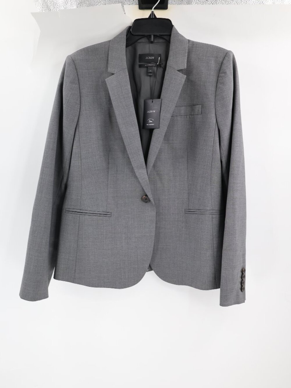 NWT J Crew Blazer Women 14 Bi-Stretch Tollegno 1900 Wool Blend business casual